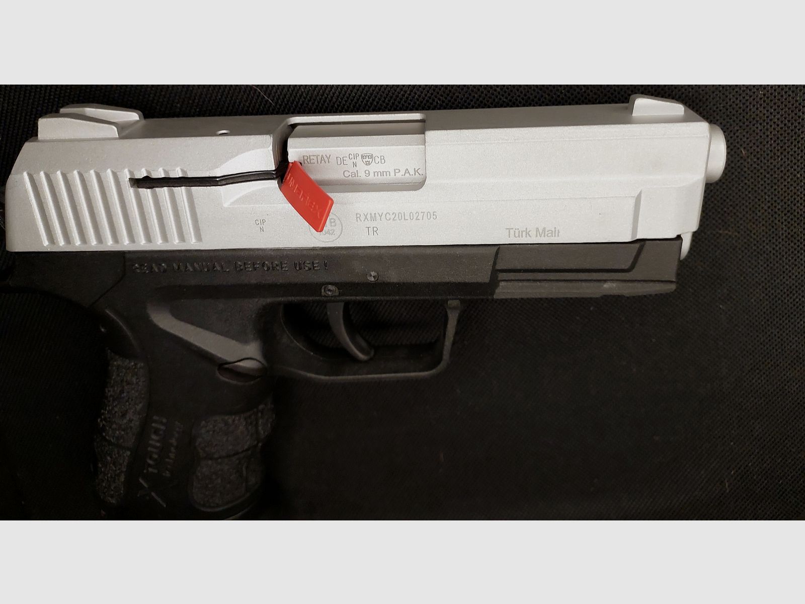 Retay X Treme Schreckschuss Pistole 9mm P.A.K. brüniert (PTB 1042)