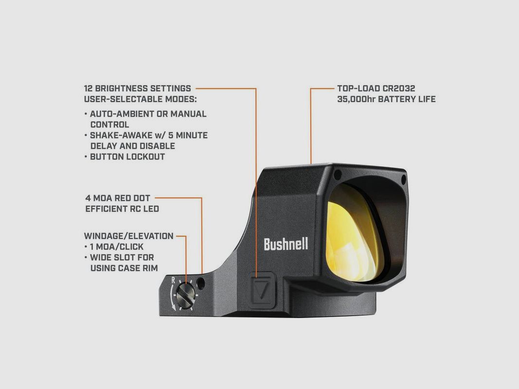 Bushnell Rotpunktvisier RXM-300 (RMS/RMSc-Footprint)