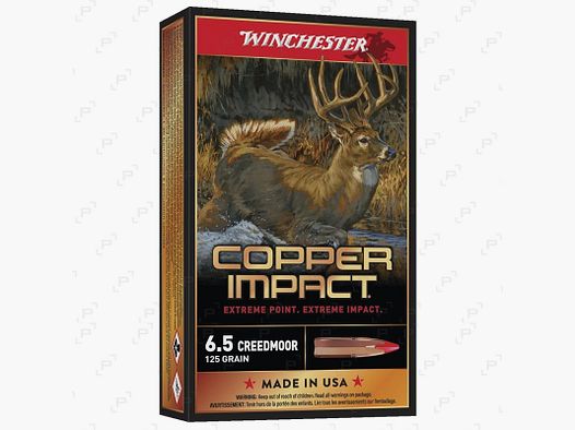 Boite de 20 cartouches à balles de grande chasse WINCHESTER EXTREME POINT Calibre 6,5 CREEDMOOR - 125 GR