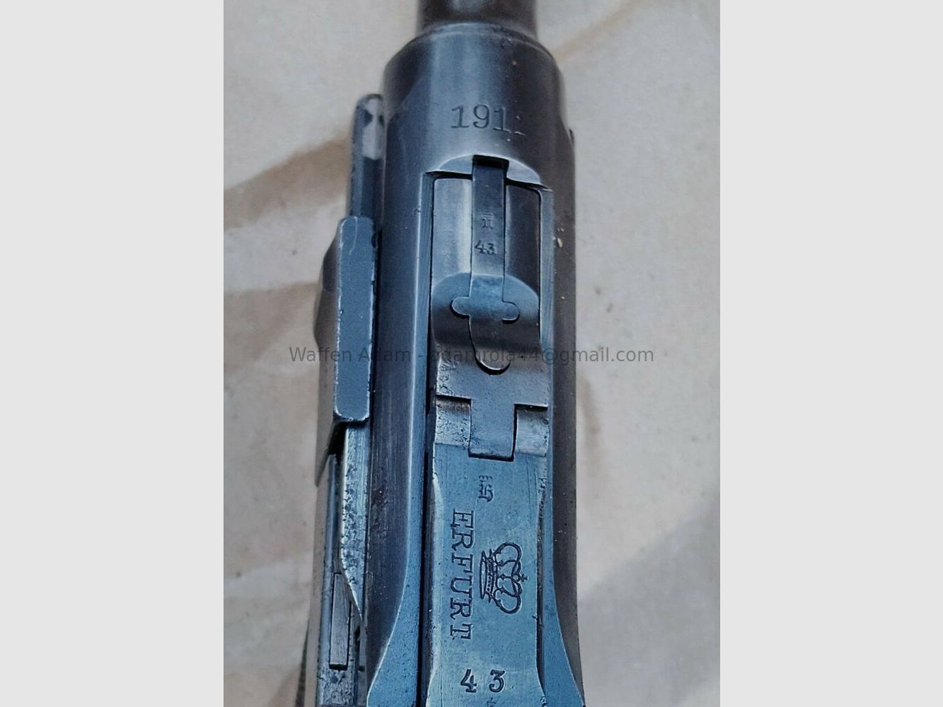 Fábrica de rifles de Erfurt P.08 1912 Pertenencia a la tropa