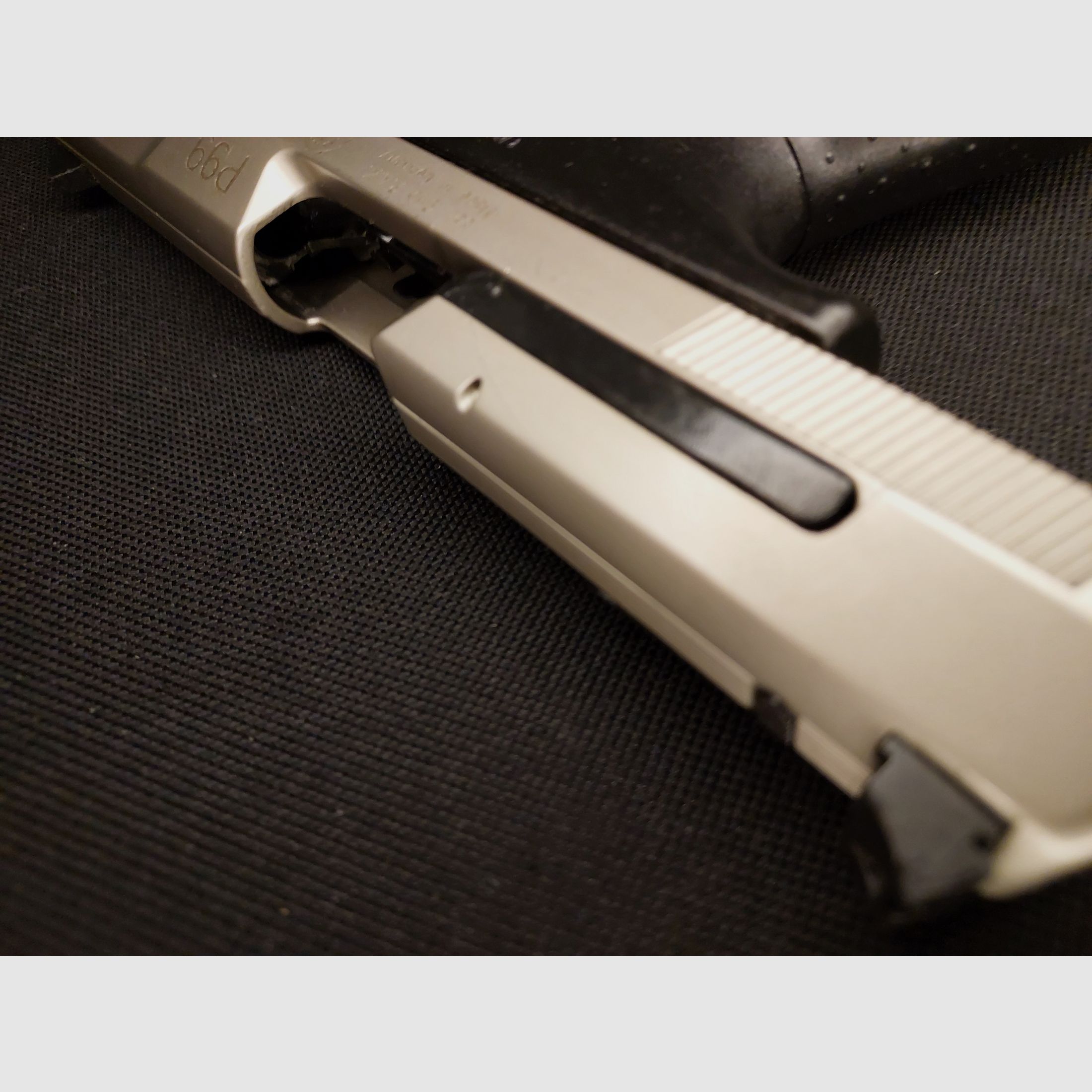 Pistolet à blanc Walther P99 9mm P.A.K. bicolore Nickel (PTB 762) P 99 avec 2 chargeurs