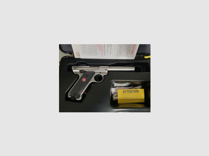 PISTOLA RUGER MARK IV TARGET .22 LR 5,5"/13,98CM ACCIAIO INOSSIDABILE SATINATO