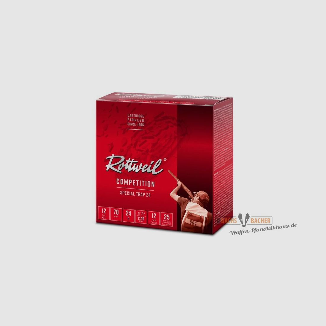 Rottweil Special Trap BLEI 12/70 2,4mm No. 7,5 24g 25 Schuß