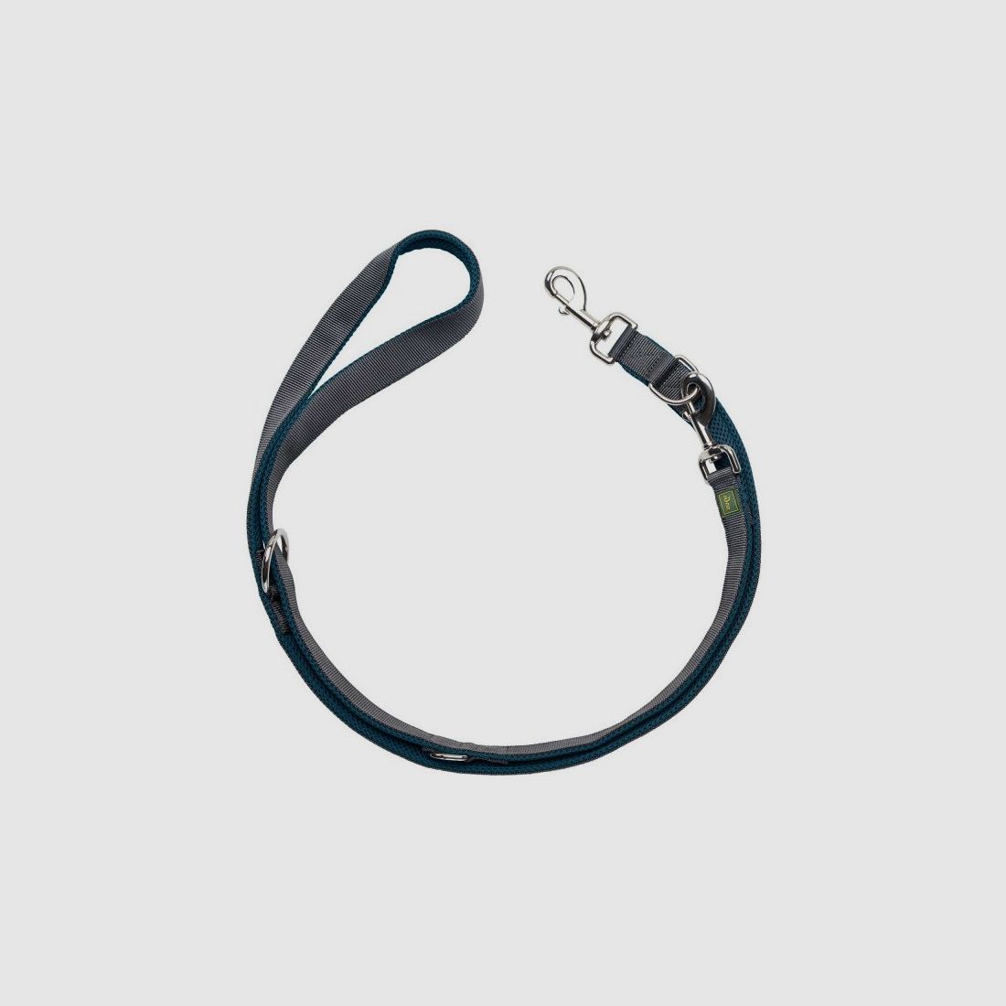 Hunter Verstellbare Hundeleine Maldon 25/200 Türkis/Grau 15/200