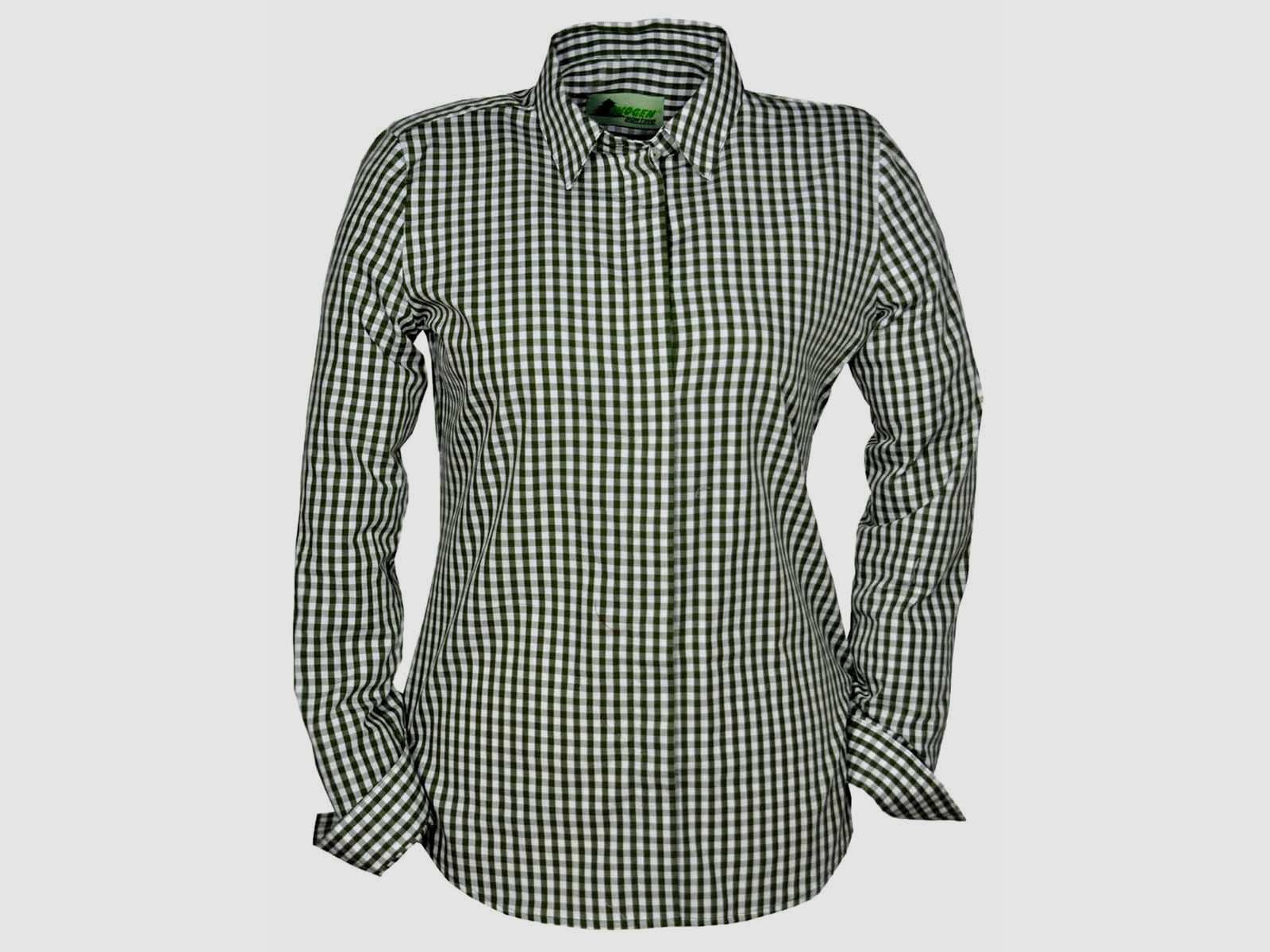 Skogen Bluse Outdoor Karo Oliv