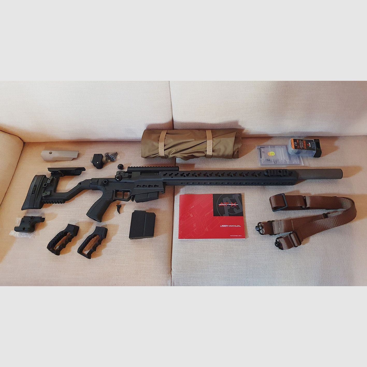 Direct beschikbaar: Speciale productie AI AT-XC Ongeschoten & Nieuw, met Custom B&T Titan-Integralsilencer (Hoofdwapen, accessoires en koffer inbegrepen. Glas/tweepoot tegen meerprijs)