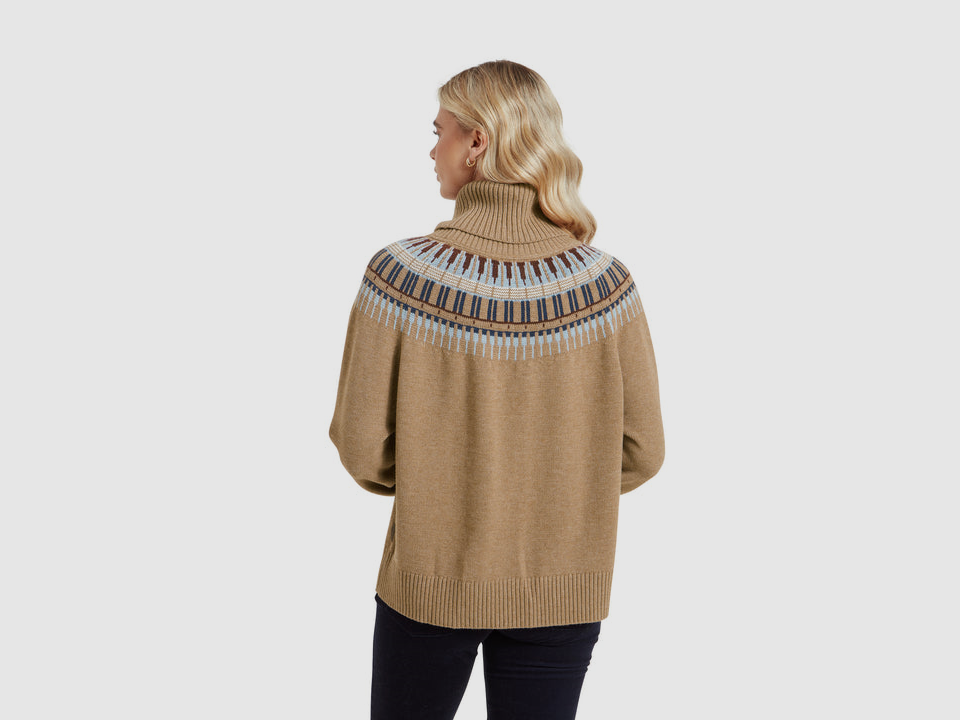 Schöffel Filey Fairisle-Rollkragenpullover Warm Sand, Bild 3 von 3