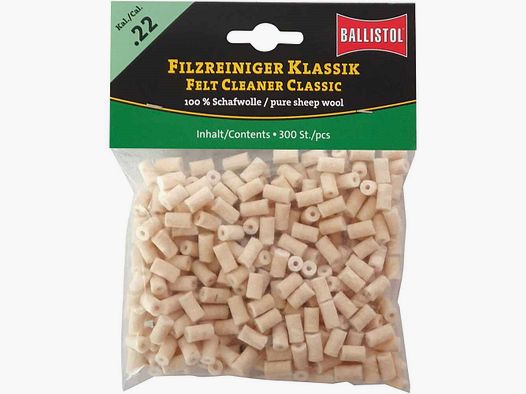 BALLISTOL Limpiador de fieltro 300uds .22/.222/.223/5,6mm