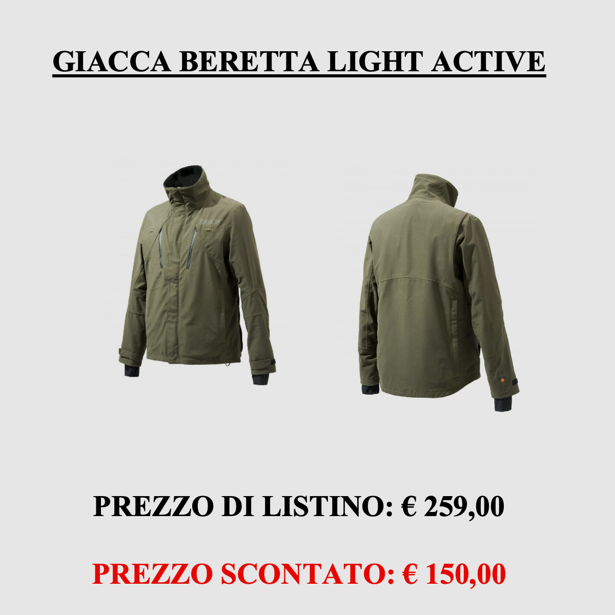 Beretta – Chaqueta Activa Ligera Verde, imagen 1 de 2