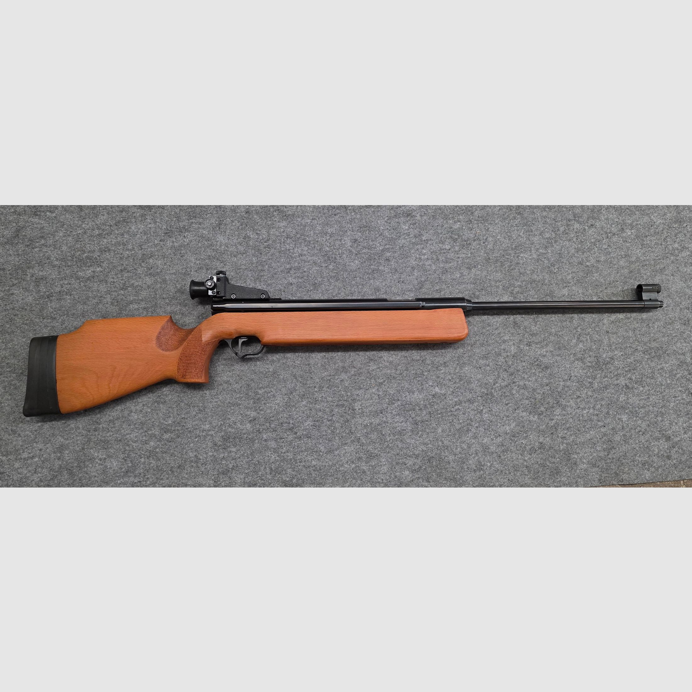 Im seltenen Holzschaft Monte Carlo Haenel Seitenspanner Mod. 312  mit Diopter im  guten Zustand cal. 4,5mm Diabolo