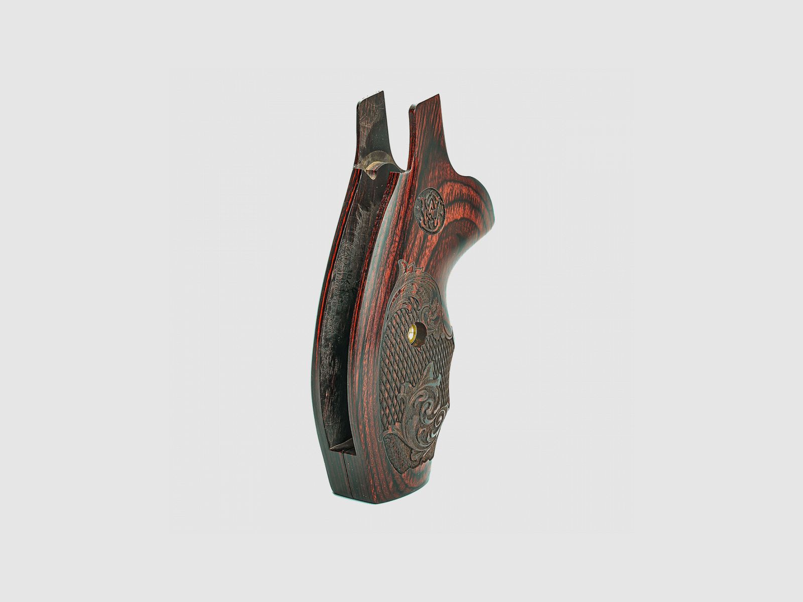 S&W N ROUND COMBAT SUPER ROSEWOOD CHECKERED ENGRAVED MIT LASERLOGO, Bild 2 von 4