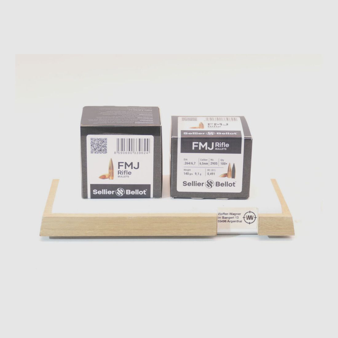 Sellier & Bellot Balas VlmBT 140grs à100 .264 (6,5mm)