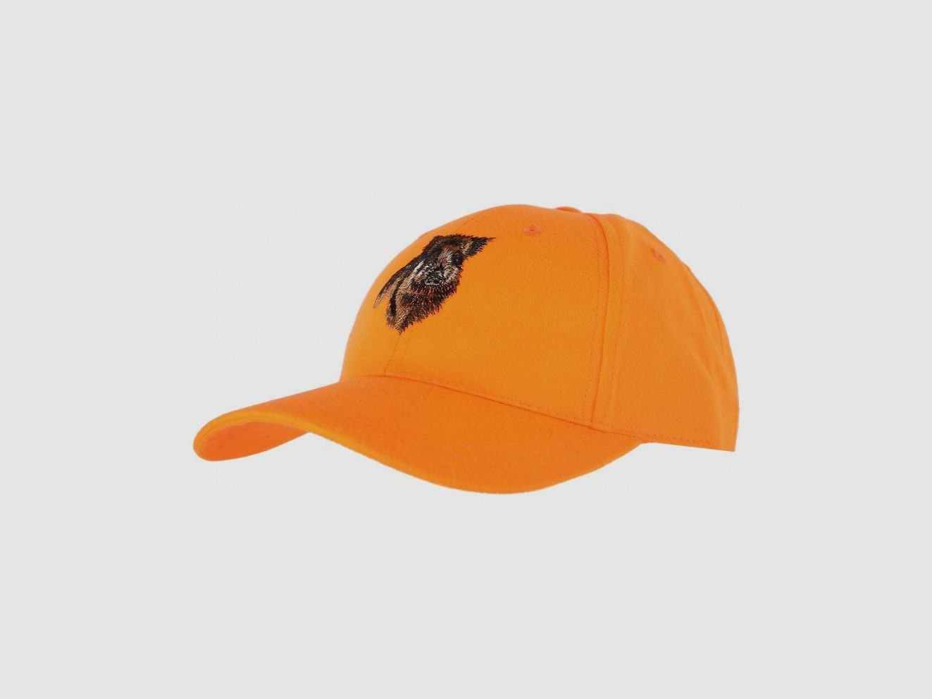 Kinderkappe orange mit Wildschwein-Stickerei Treeland