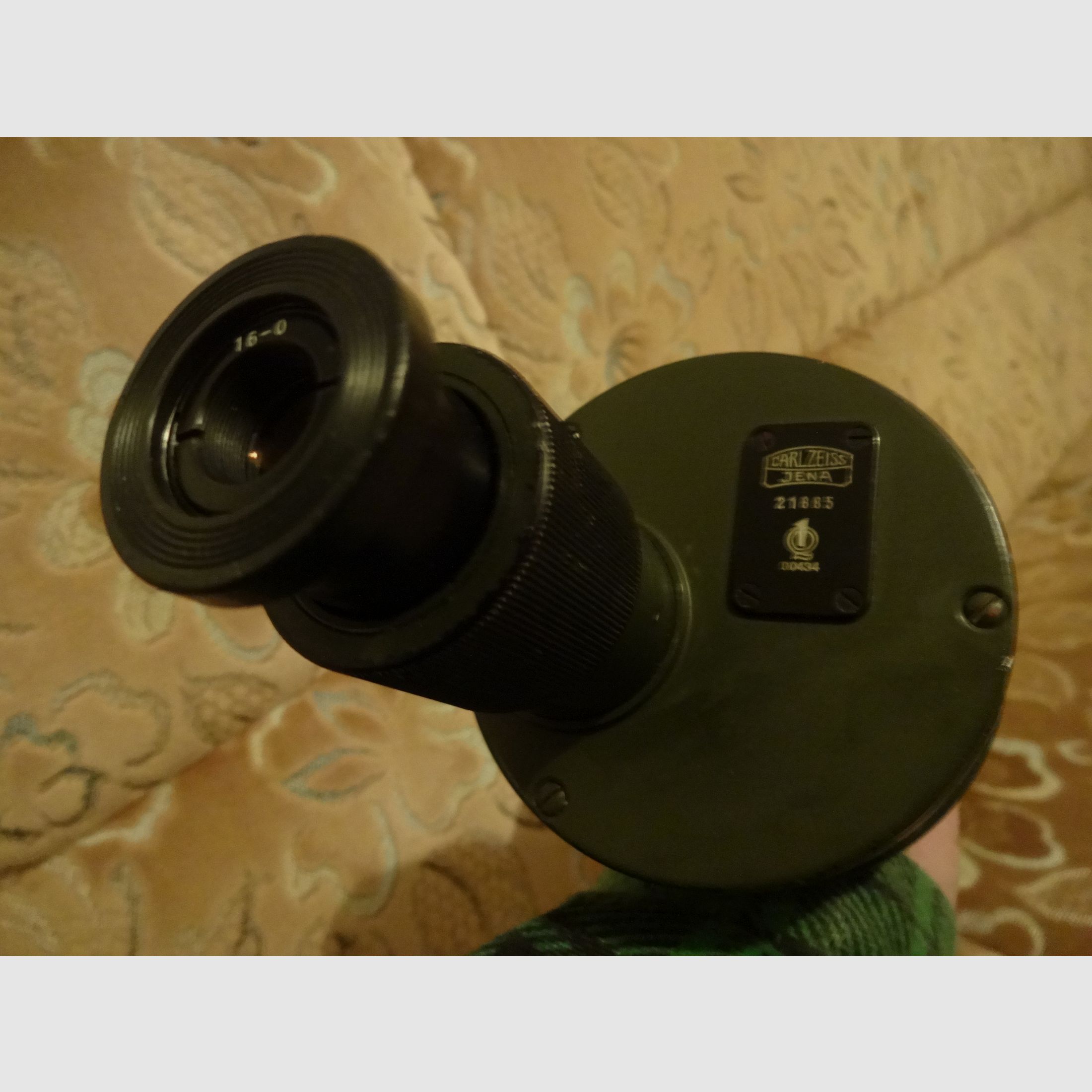 Asiola Spektiv Carl-Zeiss-Jena DDR Q1 in grün! Fernrohr mit Stativ und Adapter
