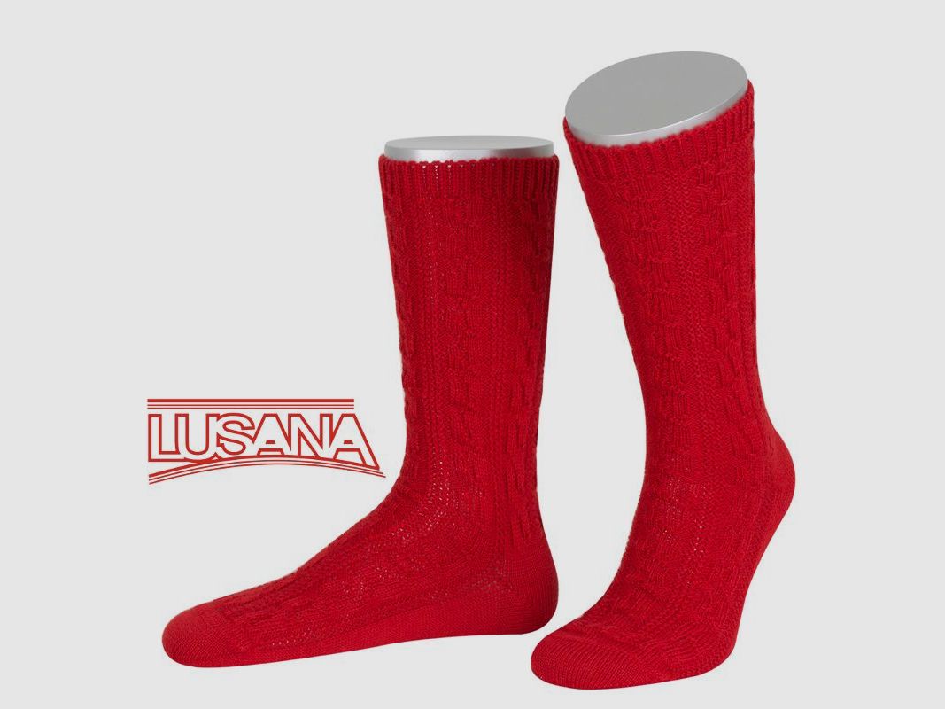 Lusana Trachtensocke in Rot (21)