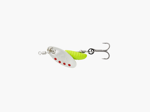 Savage Gear Grub Spinner – 5,8G – Silver red Lime