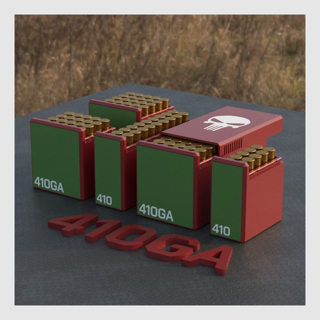 Filamelt Munitionsbox / Ammo Box .410 GA – Patronenbox für 50 Schuss, Made in Germany