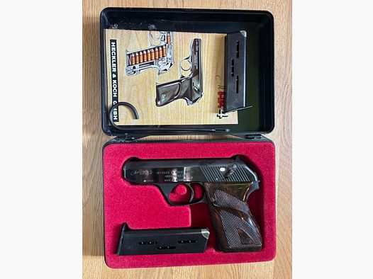 Heckler & Koch HK4 Pistole 7,65 mm Browning– deutscher Beschuss 1967 – mit OVP & Zubehör
