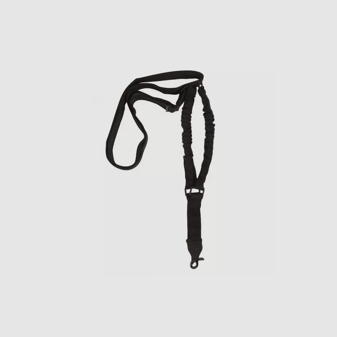 Tactical Gewehrgurt / Tragegurt mit Bungee (65-123cm), 1-Punkt, Schwarz