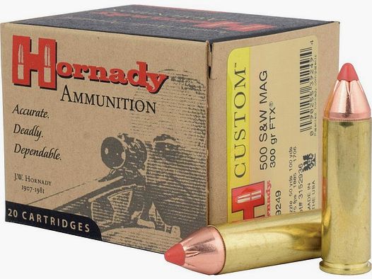 BOITE DE 20 CARTOUCHES HORNADY 500 S&W 300 GR FTX