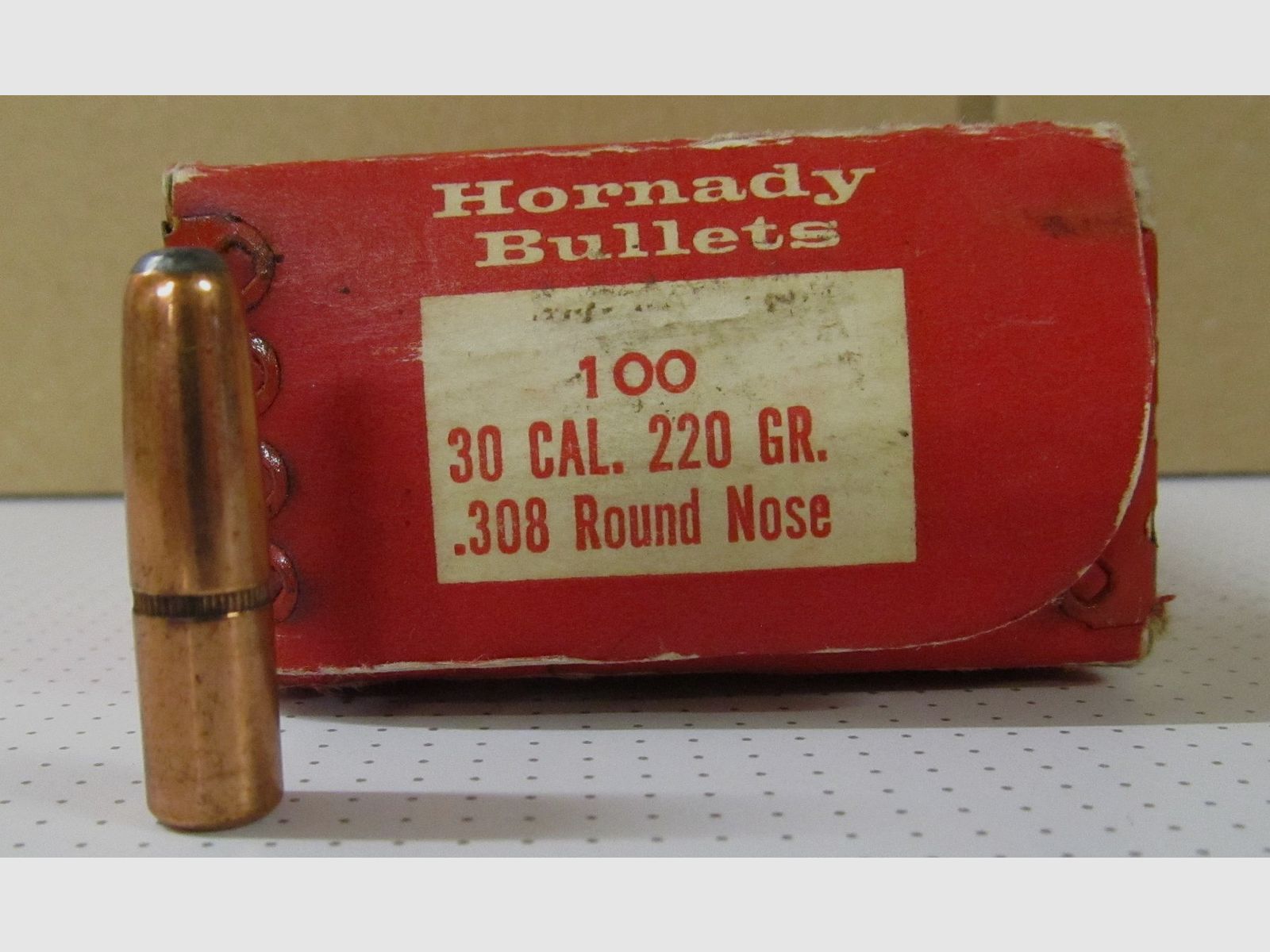 Hornady .30 Cal. 308 220 grs. Round Nose