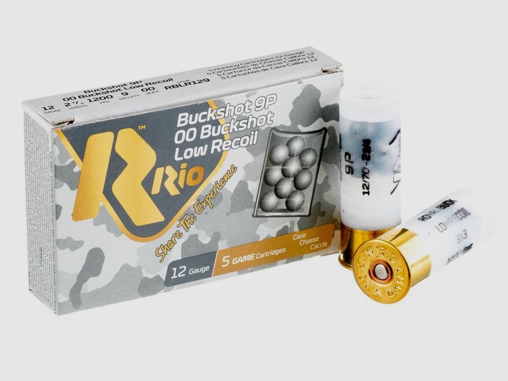 Rio Buckshot – 12/70 – 9 Pellet – 5 Pack