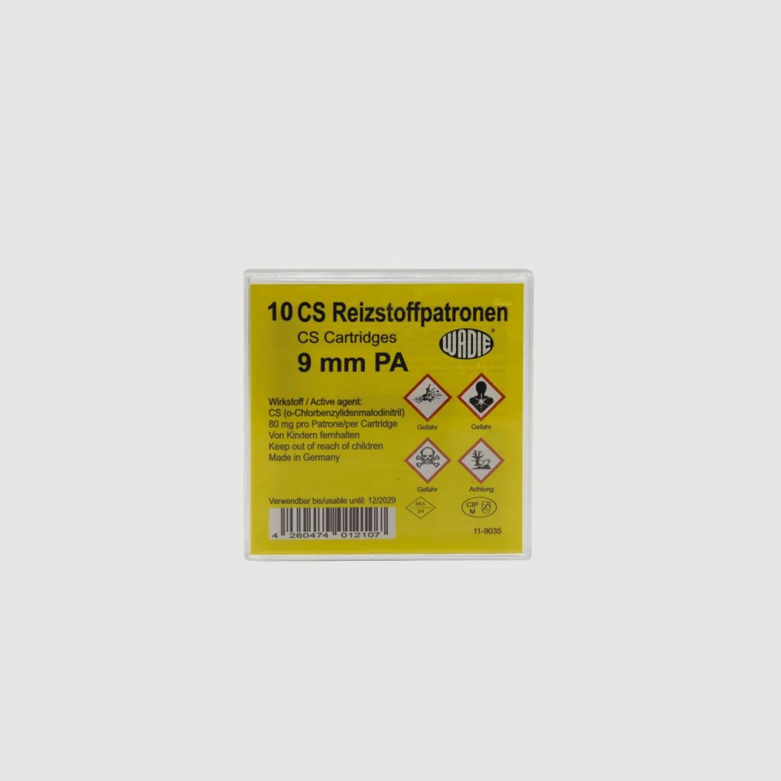 Boîte de 10 munitions gaz avec sûreté manuelle 9mm + mallette, image 1 sur 4
