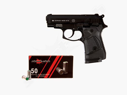 Zoraki 914 Schreckschusspistole brüniert 9mm P.A.K. +