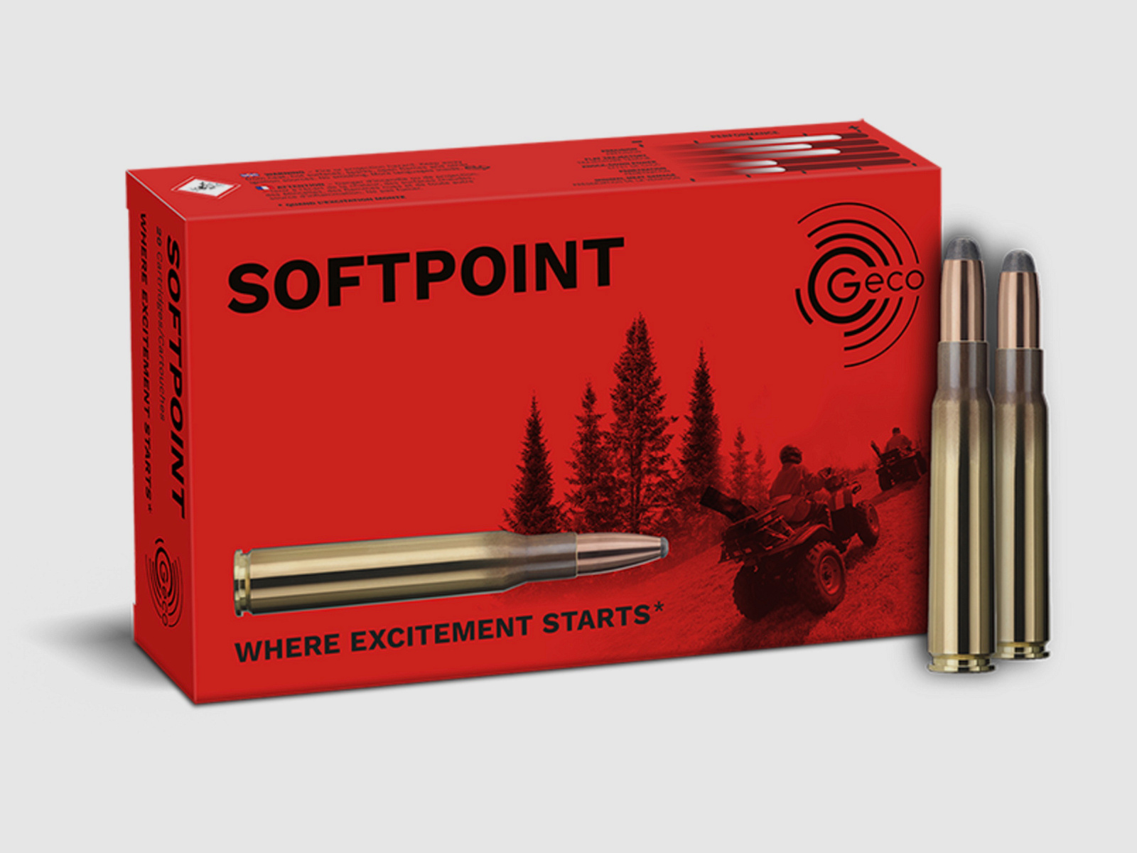 Geco 2123339 Softpoint 8x57 IS TM 12,0 g 185 gr naboje myśliwskie 20 sztuk