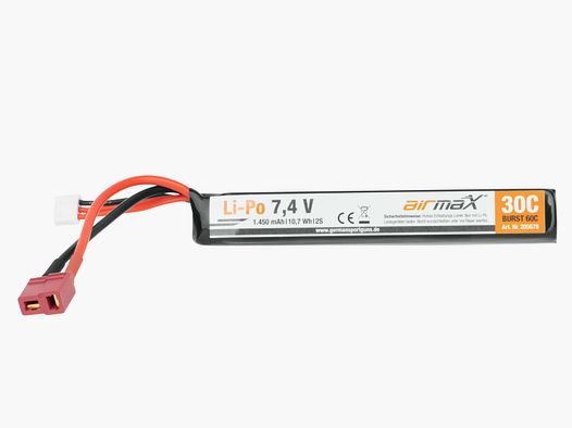 airmaX Akku Li-Po 7,4V | 1.450 mAh Dean Stecker - Airsoft