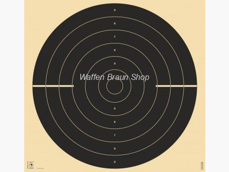 Duellscheibe ISSF zertifiziert 6 konzentrische schwarze Ringe