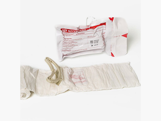 Bandage d'urgence civil blanc 4,5 m x 10 cm