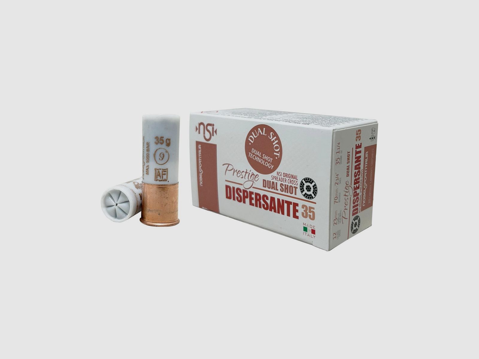 Cartuchos Nobel Dispersante Prestige Dual Shot cal. 12/70 35 g plomo 9 10 pzs