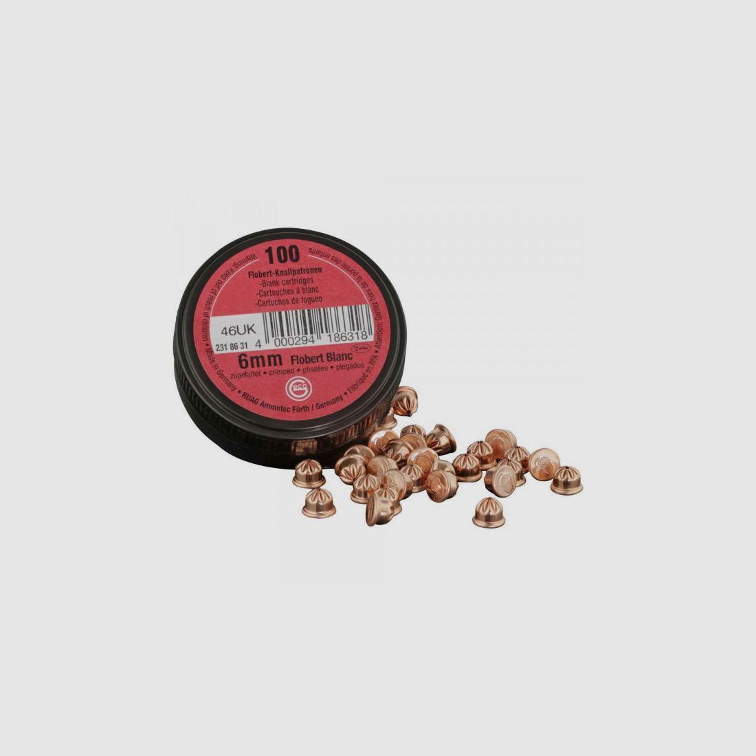 GECO PLATZPATRONEN - 6MM FLOBERT - 100 STÜCK