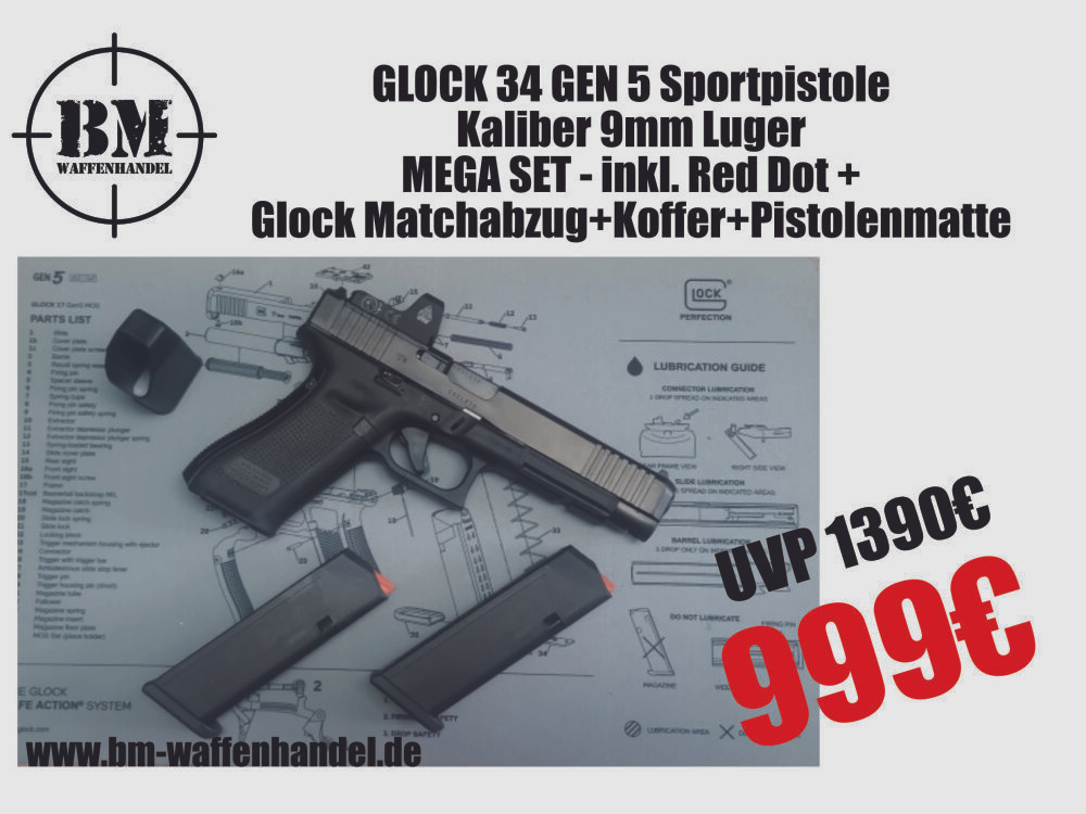 Glock	 34 Gen5 FS/M.O.S