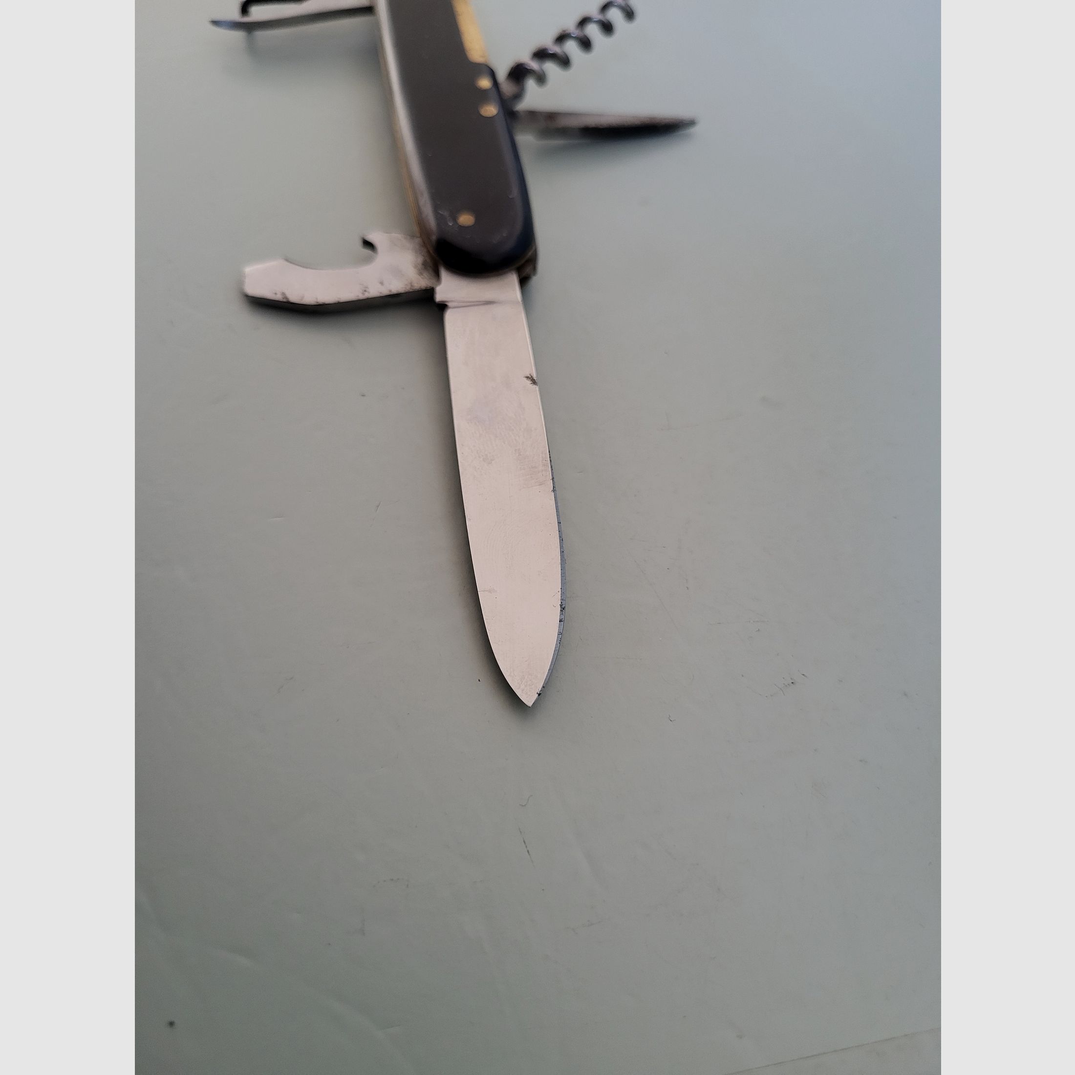 Jowika Solingen - Taschenmesser - Flaschenöffner - Korkenzieher - Hirschhorn - 1970er Jahre