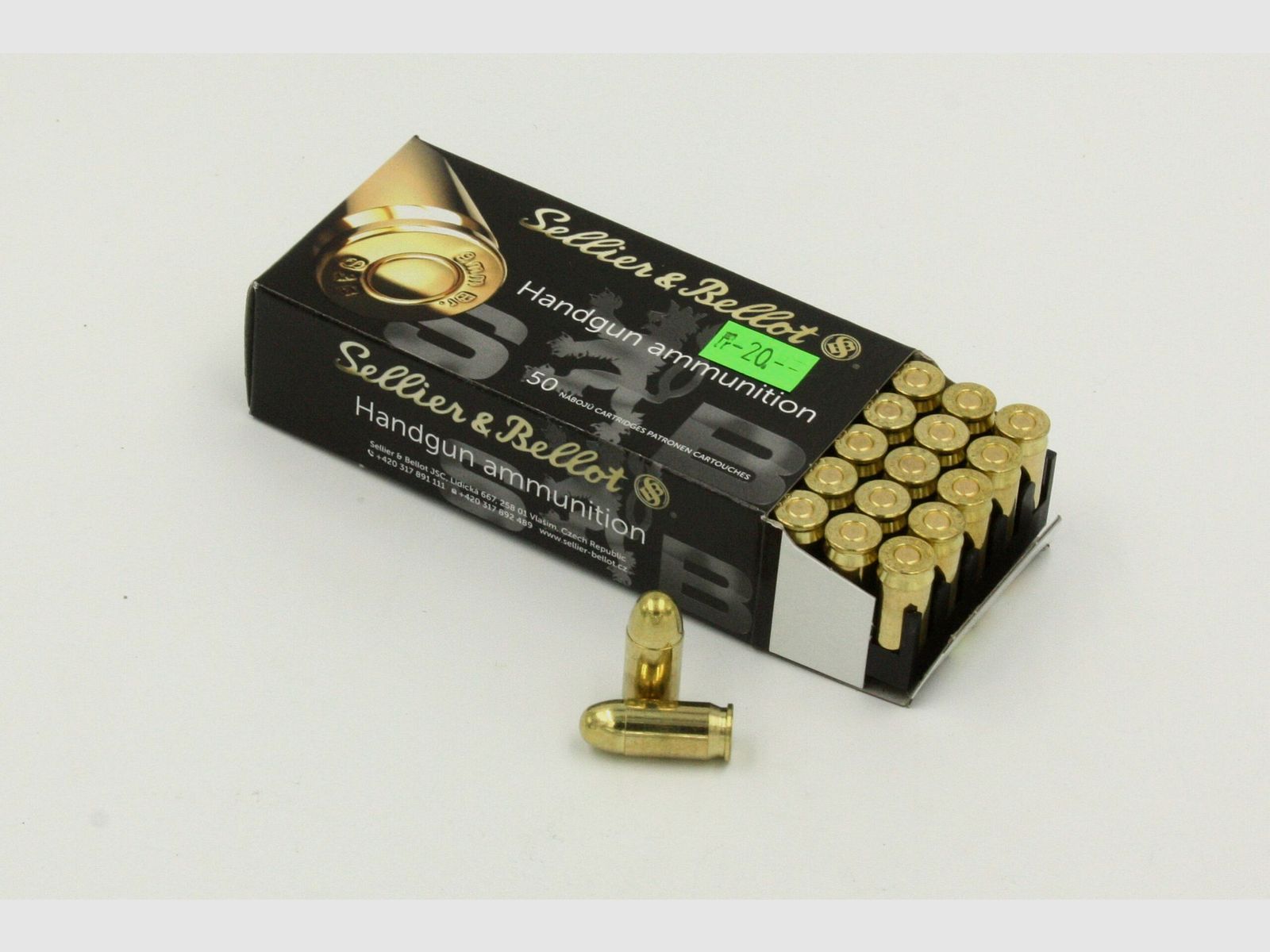 S + B, 9 mm Browning / .380 Auto, FMJ, 92 gr., 50 st.