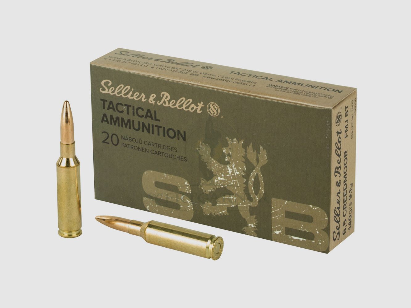 Sellier & Bellot 6,5 Creedmoor FMJ BT 140gr / 9,1g