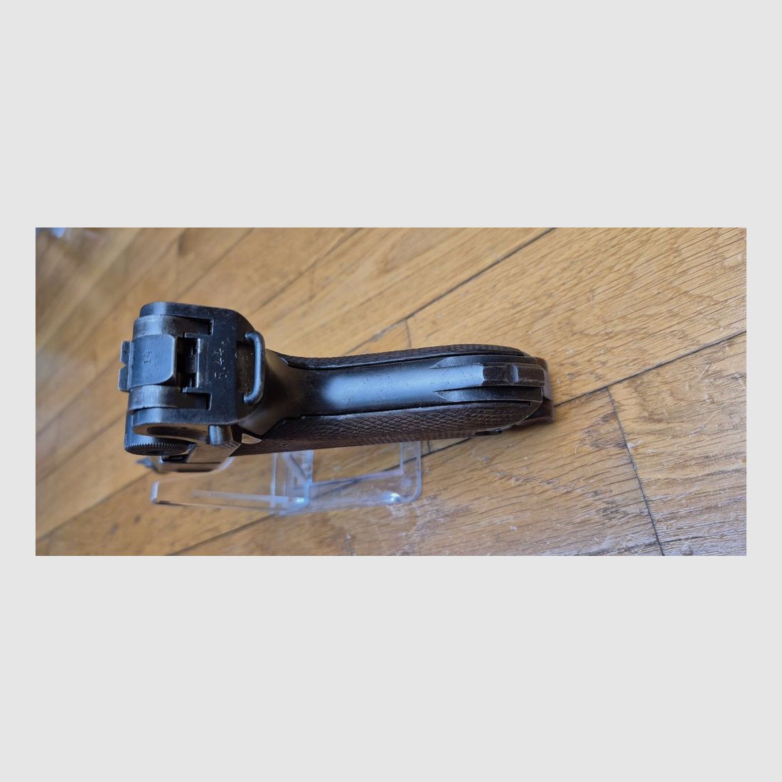 Sehr schöner Luger P08 Pistol Erster Weltkrieg – Herstellung DMW von 1918, 1920 in die Reichswehr integriert – Vollständig monomatrikuliert einschließlich Magazin (selten!) – Sehr schöner Lauf – Seltene Stück aufgrund seiner Geschichte und seines Zustands -TBE-/TBE, Bild 13 von 24