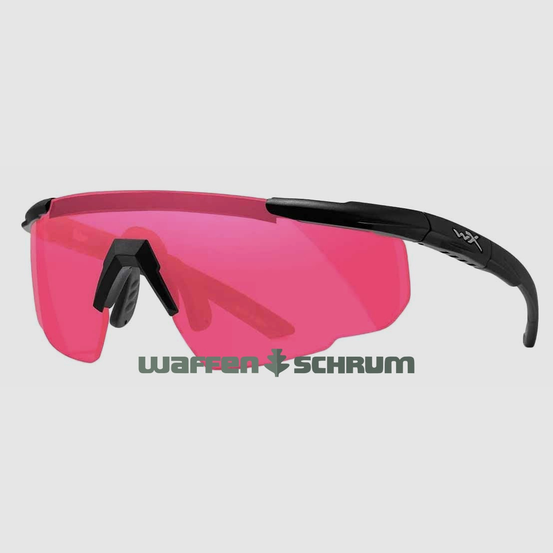 Wiley X Shooting Glasses Saber Advanced Lens: magenta, Frame: matte black