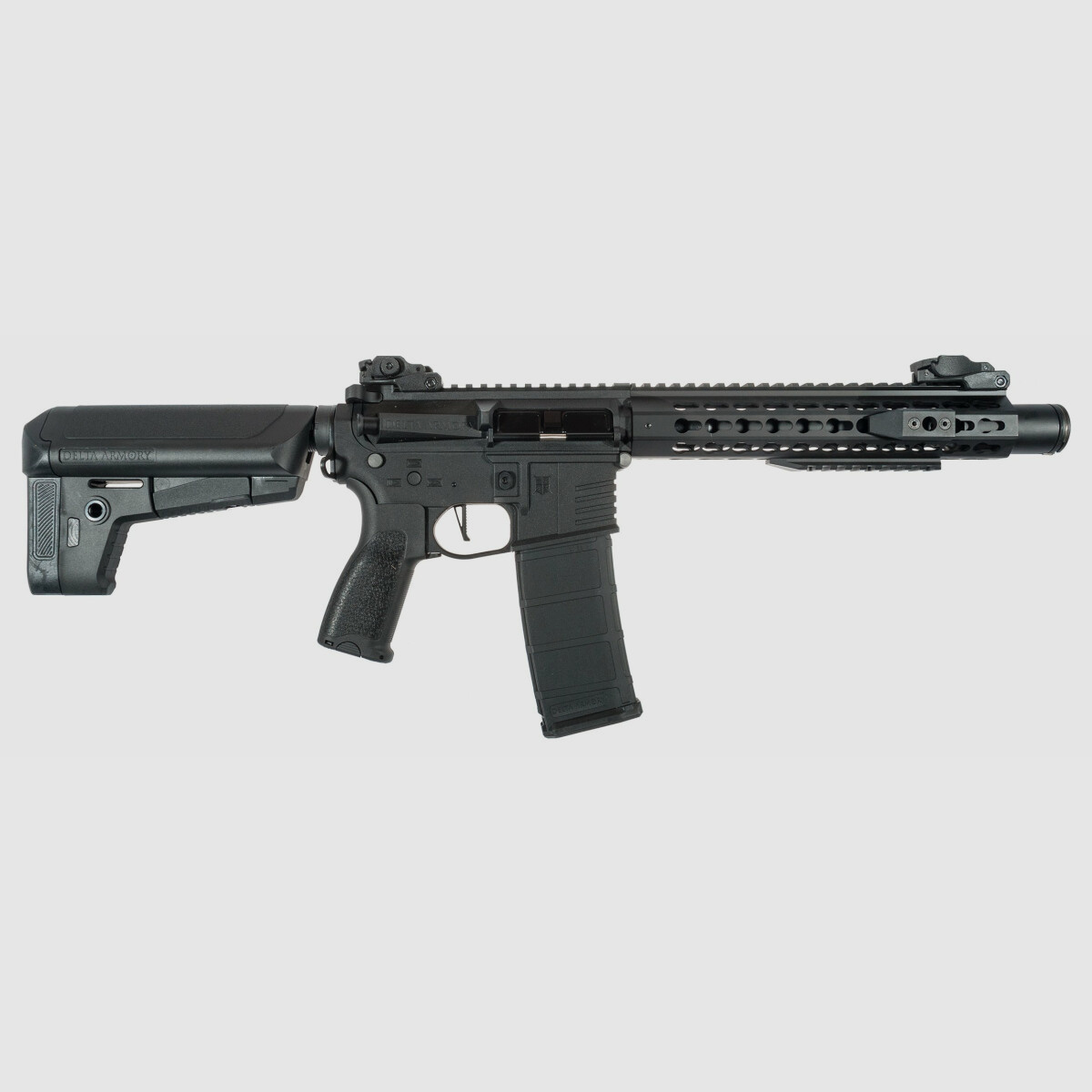 AR15 KeyMod 10 Zoll BRAVO Delta Armory Schwarz S-AEG Airsoft Gewehr Frei ab 18 Jahren