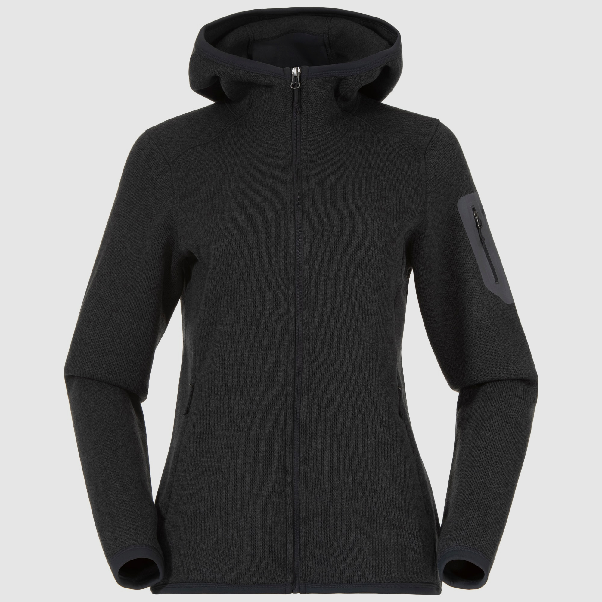 Bergans Kamphaug Knitted Hoodie Women Dark Shadow Grey L