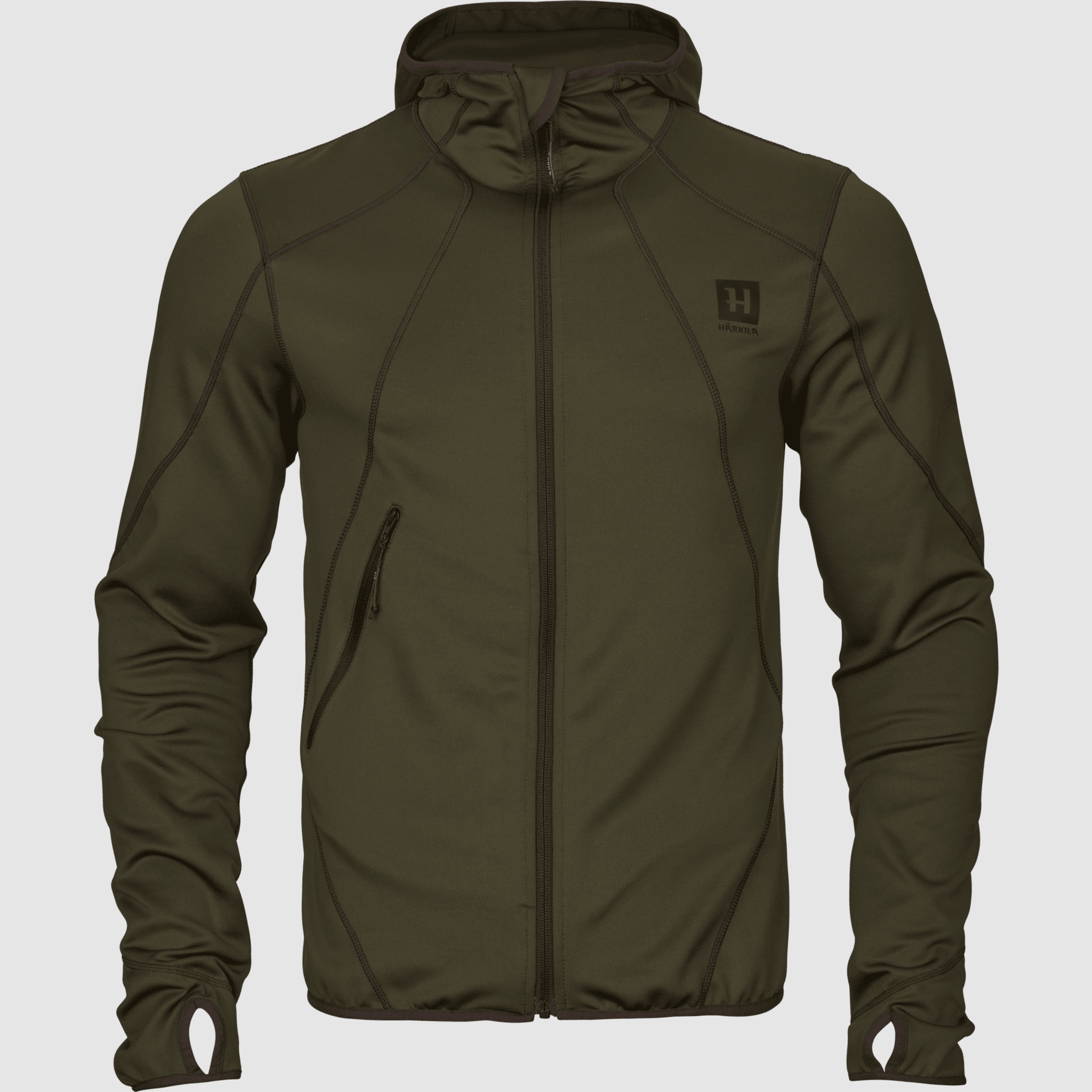 Härkila Deer Stalker Full-Zip Fleece Hoodie Hombres Willow green, M