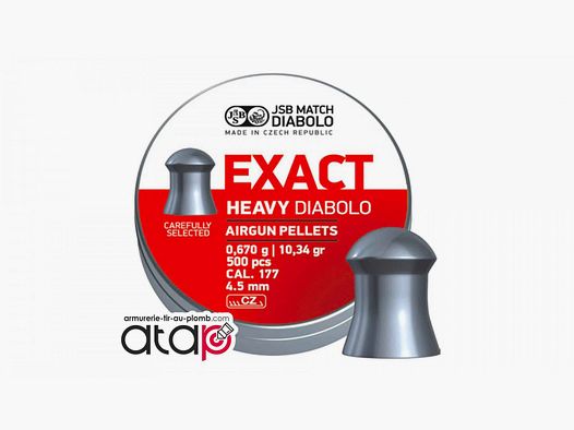 Exact Heavy Diabolo JSB Match Caja de 500 Balas 4,5 mm