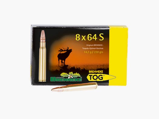 Brenneke 8x64 S 220GR TOG 20 Patronen