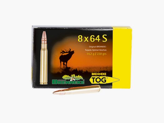 Brenneke 8x64 S 220GR TOG 20 patronen