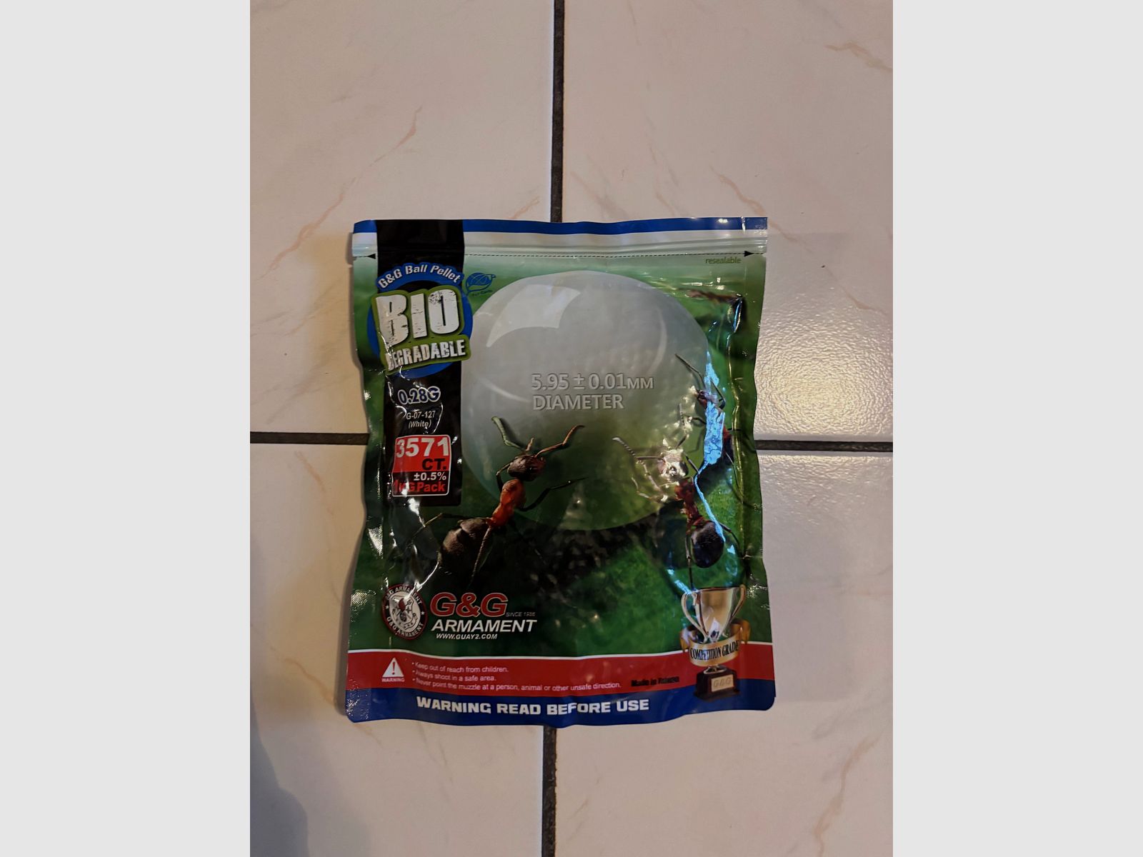 3x G&G Airsoft Bio BBS 0,28g 6mm 1kg Packung