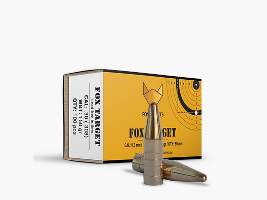 Fox Bullets Target .308 9,7 g / 150 gr balas sin plomo – 100 piezas