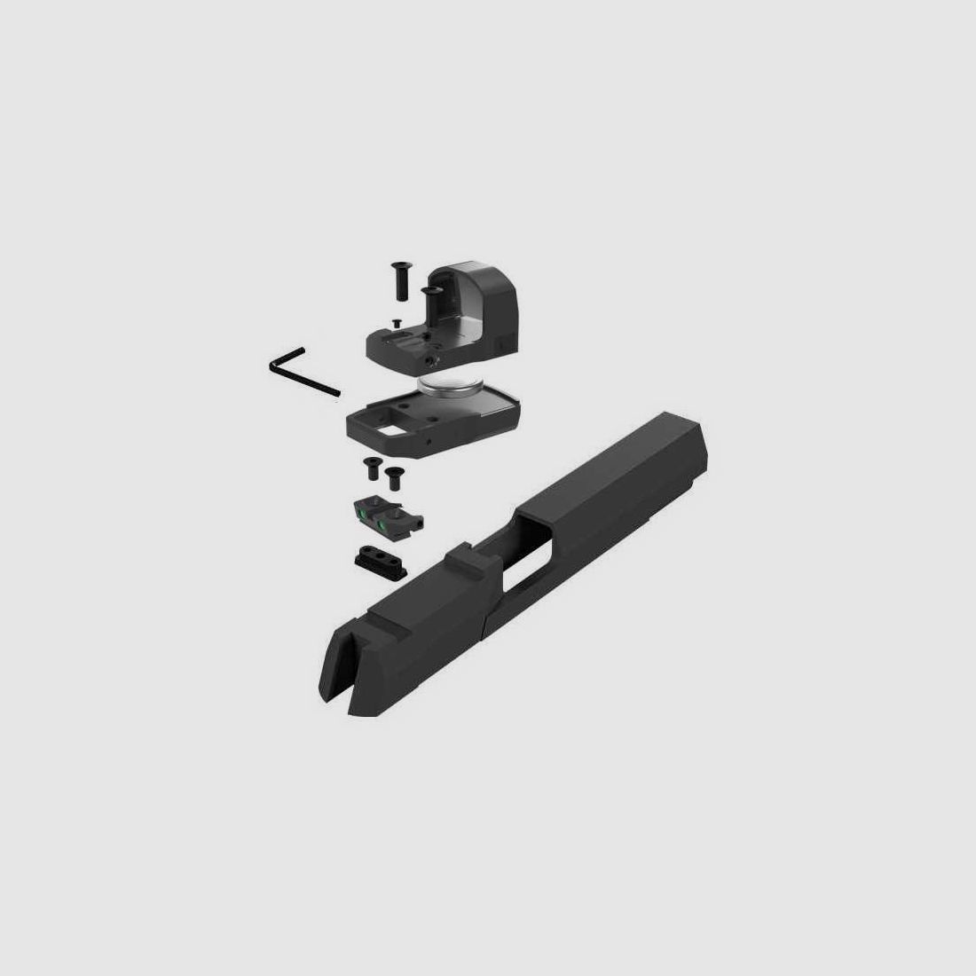 CAT SM2 magnet mount for Glock 17/19 with Red Dot 3 MOA