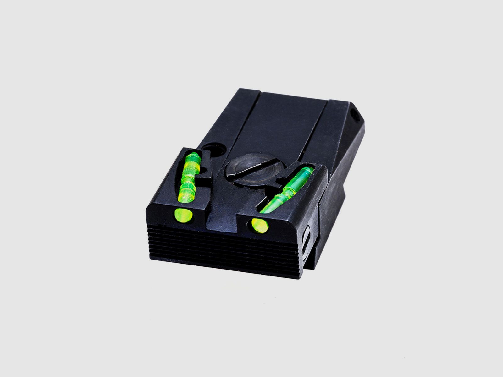 Tacca di mira posteriore regolabile in fibra a 3 colori per pistola Glock, immagine 3 di 6